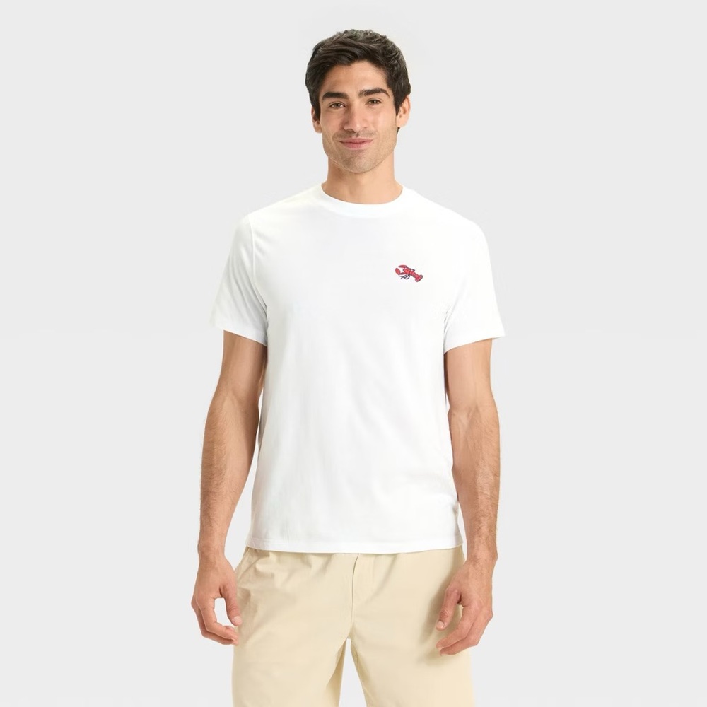 Embroidered T-Shirt Goodfellow & Co Target White Lobster